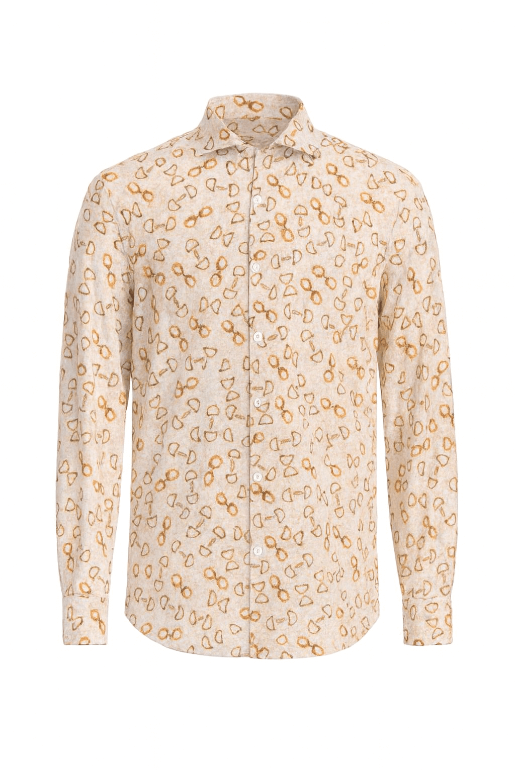 Camicia Classica Whitesnake Chain Beige fronte