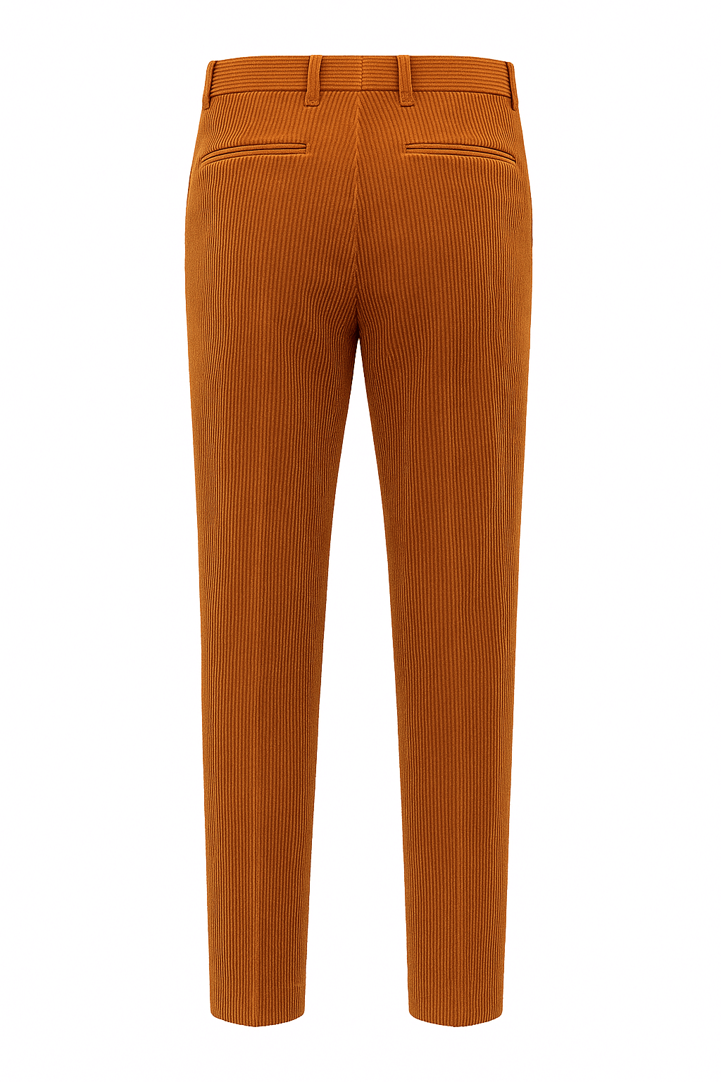 Pantalone Regolare Velluto Ruggine retro