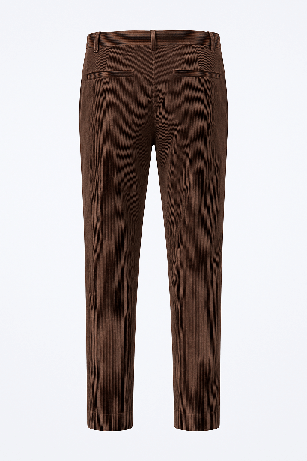 Pantalone Regolare Velluto Marrone retro