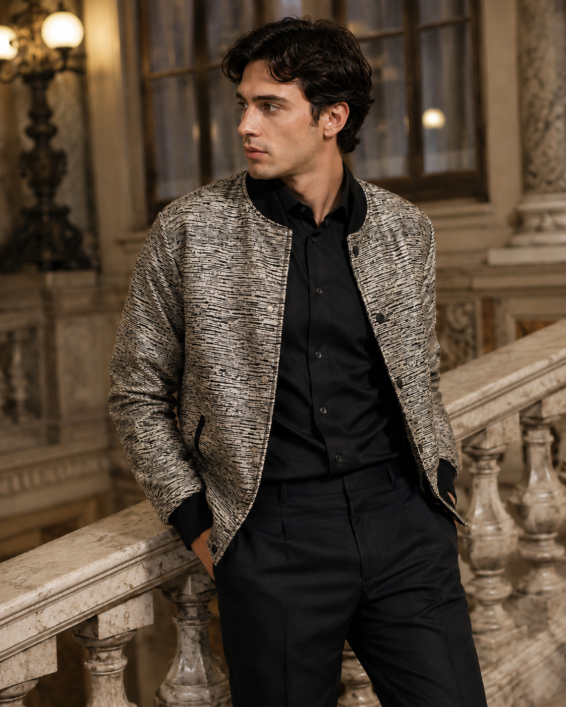 Bomber BARCELONA - Chant Or/Noir
