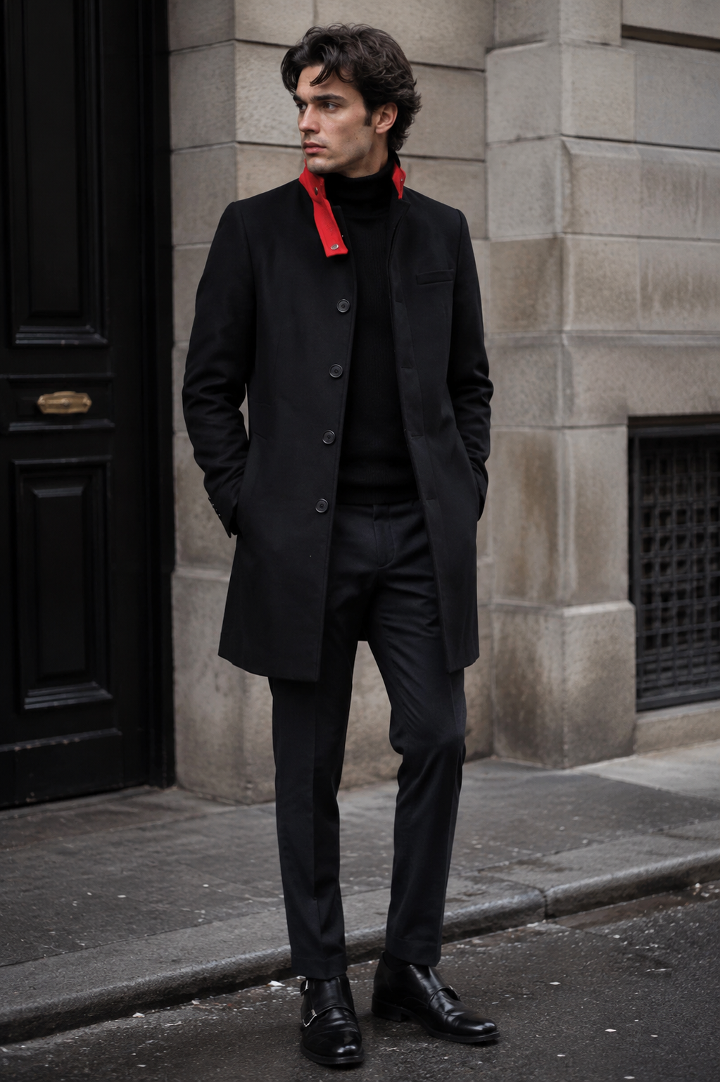 Cappotto DOWNEY - Black/Red