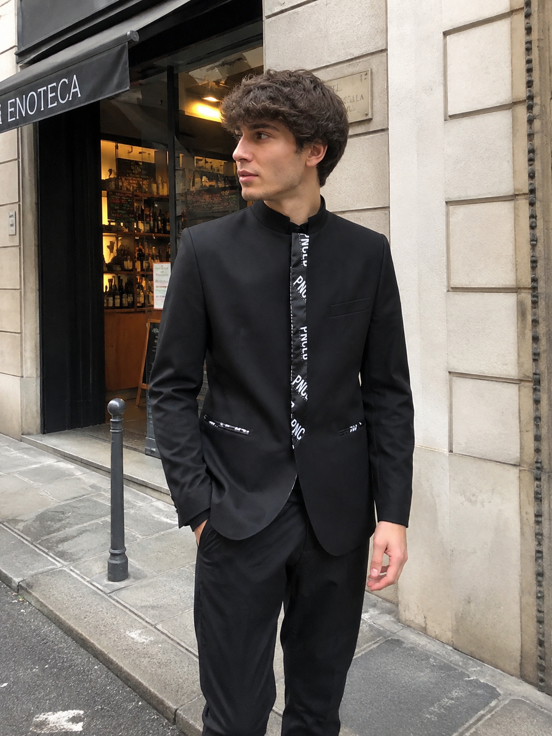Giacca  GENESIS - Black PNCLD Striped