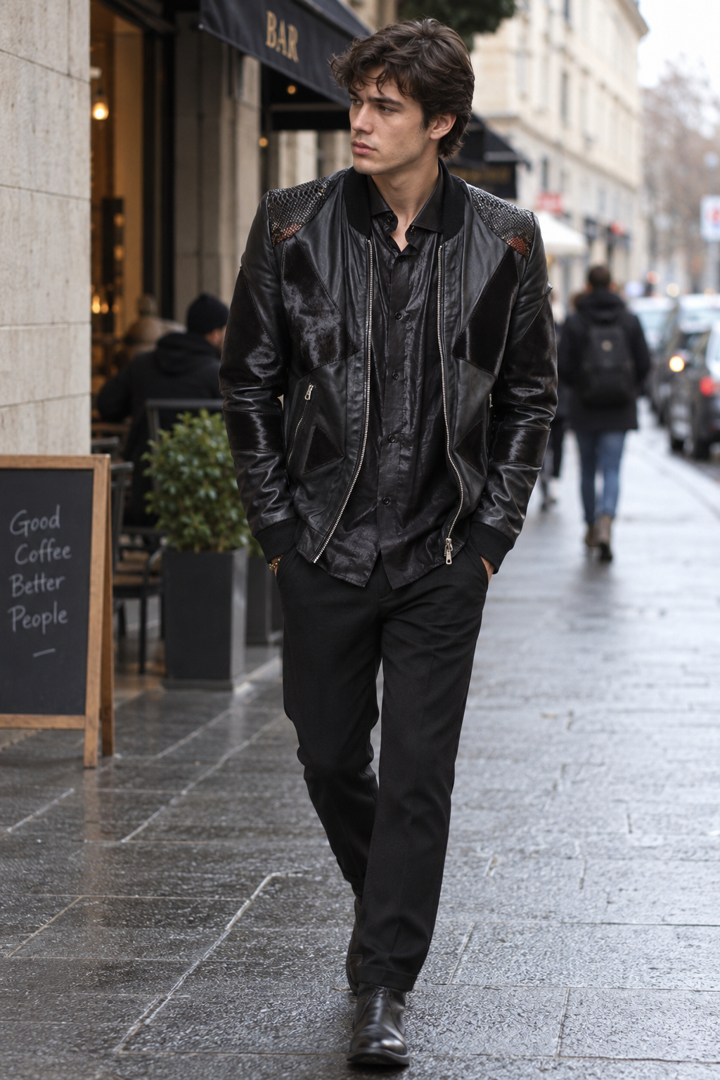 Bomber TEXSAS - Insert noir Cheval Noir/Python