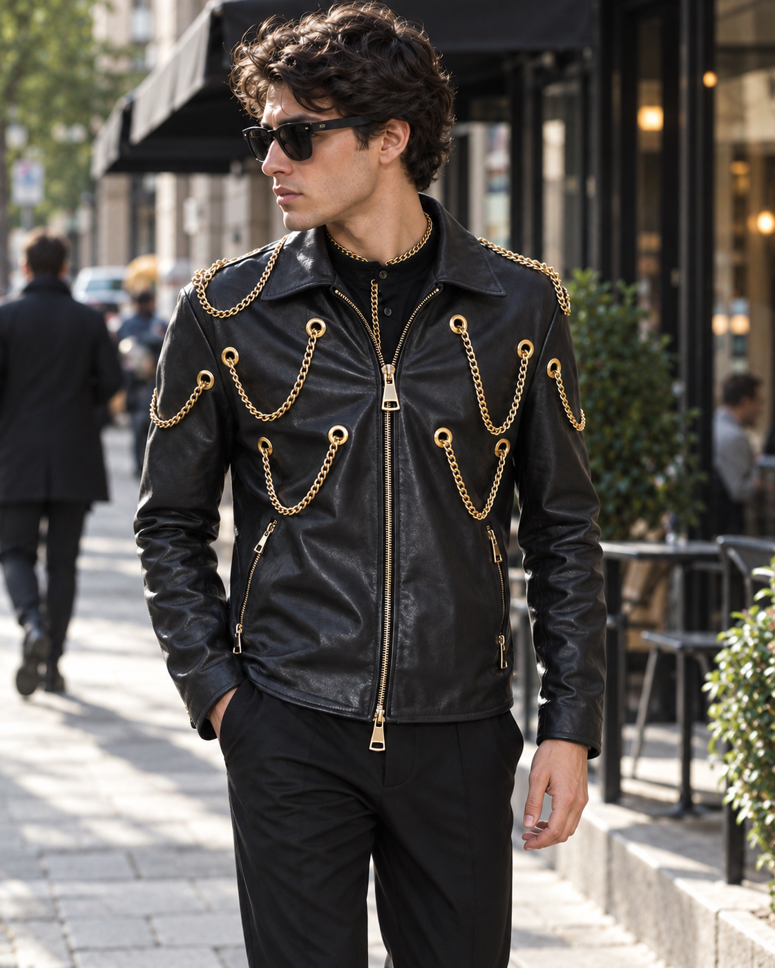 Giubbotto GREEK - Black Gold Chain