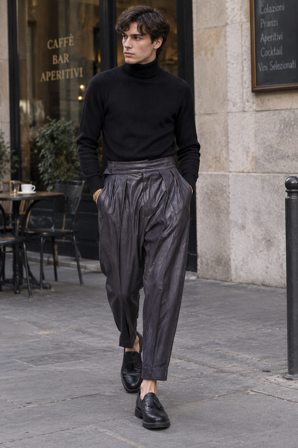 Pantalone Shaggy Grigio Lavato