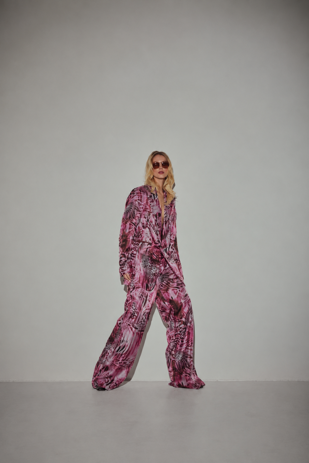 Giacca Lancia Animalier Rosa