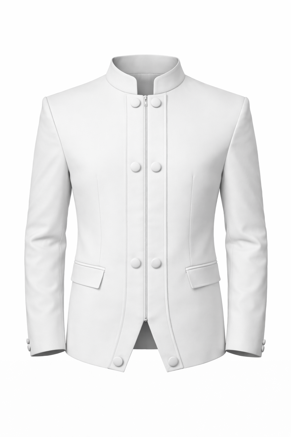 Jacke GENESIS - Weiß/Weiß breite Streifen