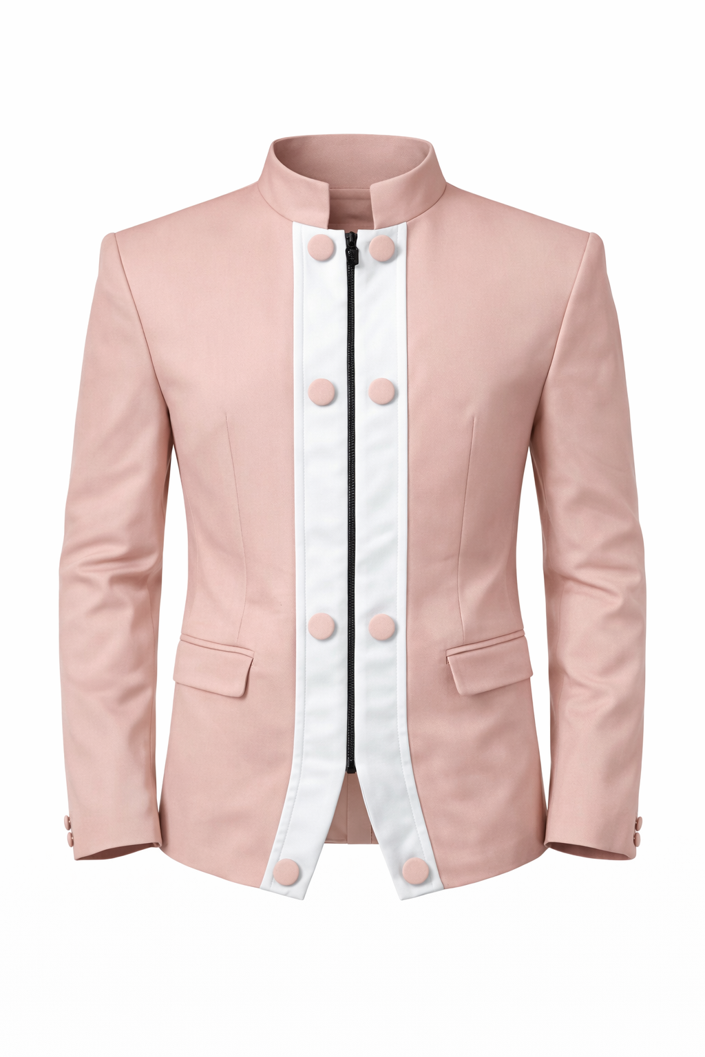 Jacke GENESIS - Pink/Weiß Breite Streifen