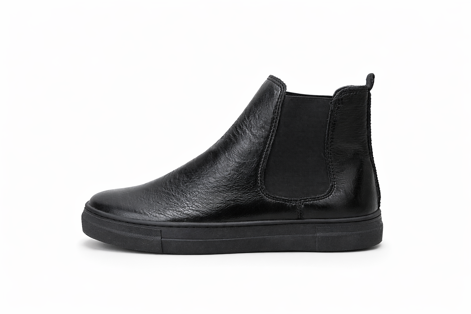 Stivaletto Effetto Striato Nero