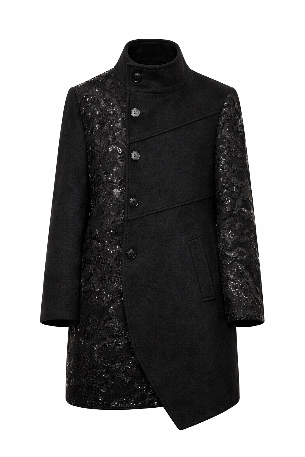 CROWE Coat - Black Tulle