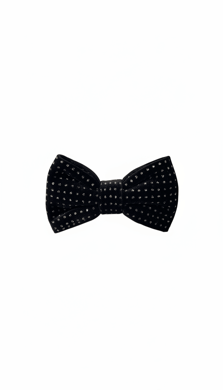 Papillon Black Strass Chiusura Gancio