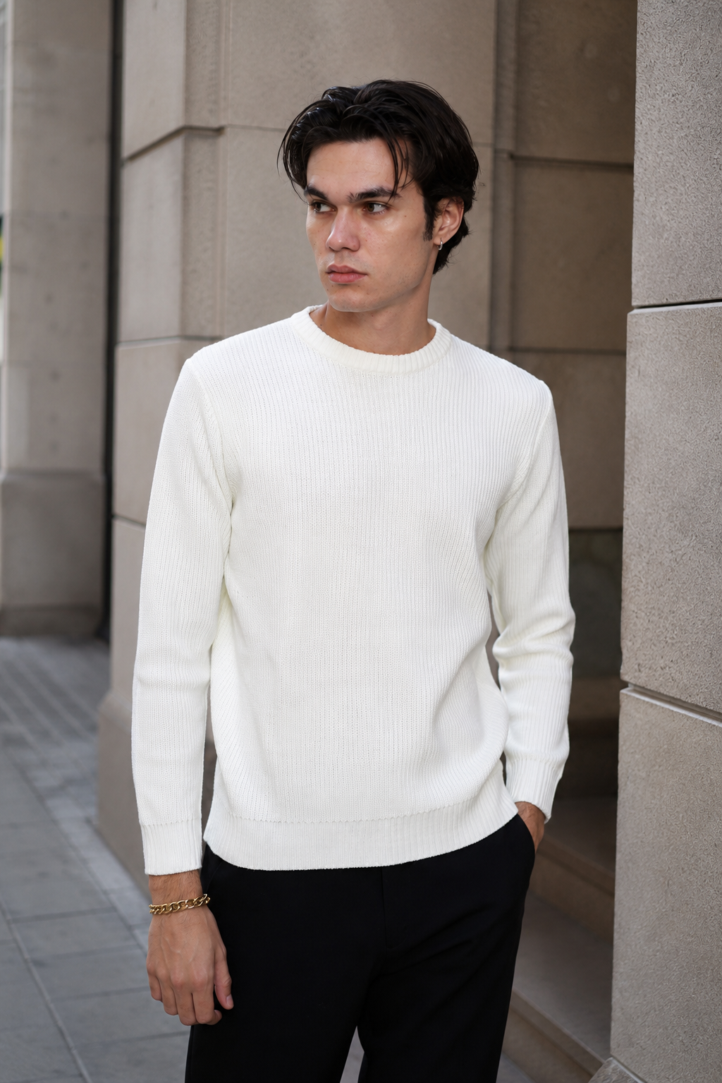 Maglione Cuello Redondo ROLLING STONES - Blanco