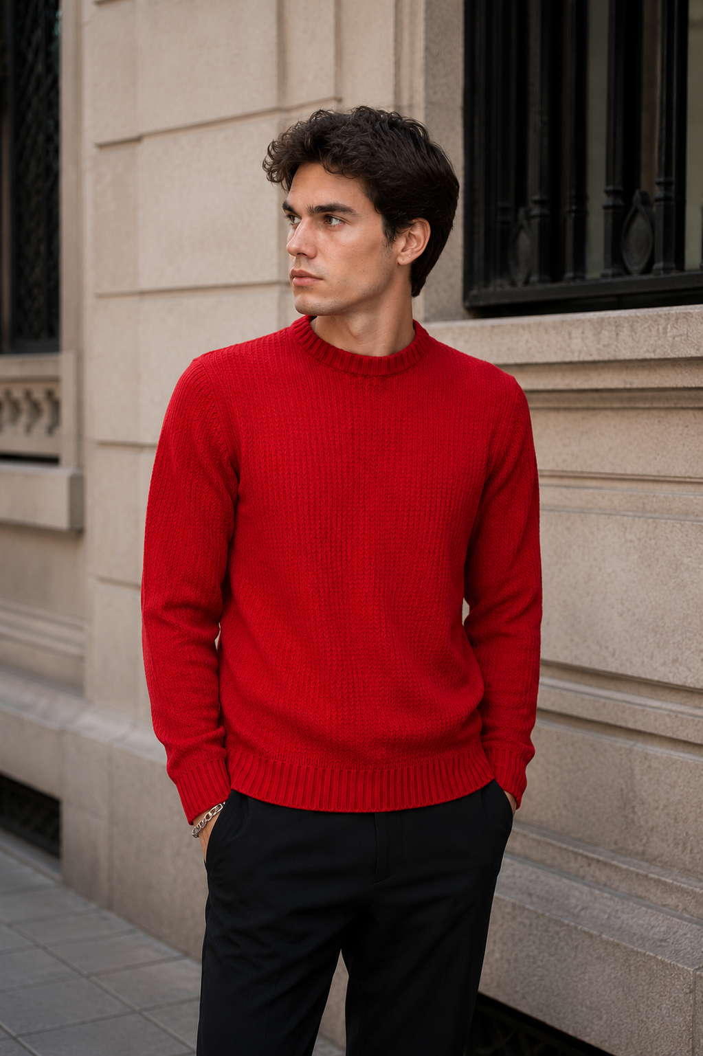 Maglione Girocollo ROLLING STONES - Red