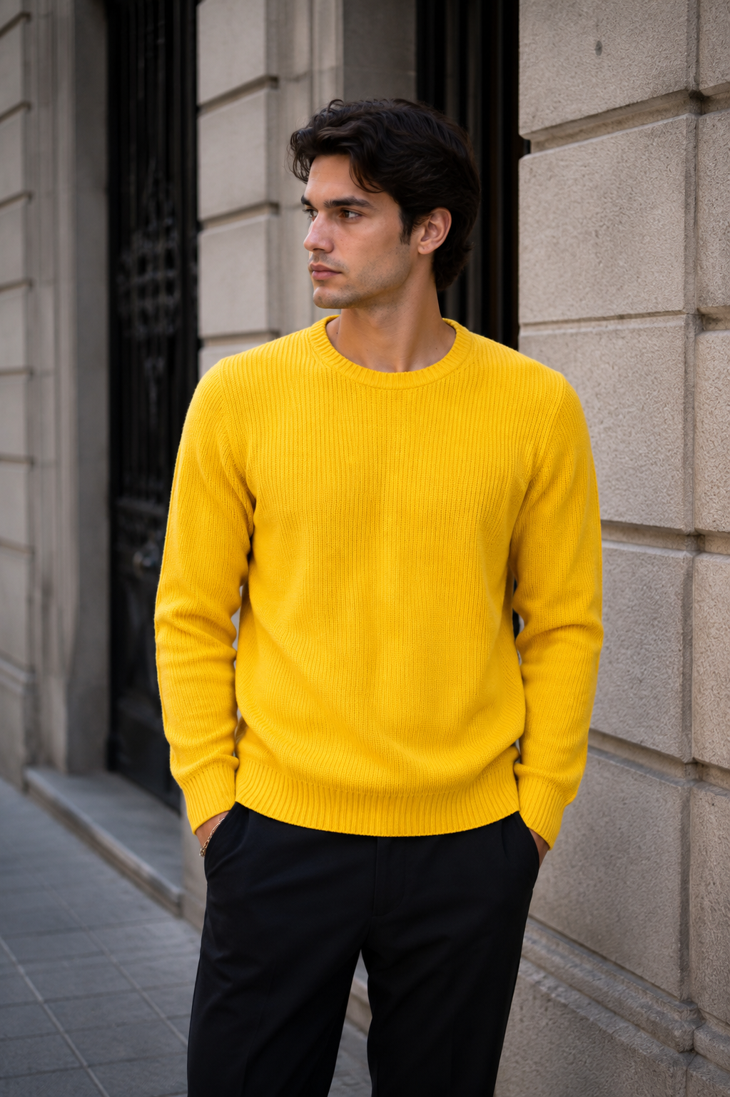 Pull ROLLING STONES - Jaune