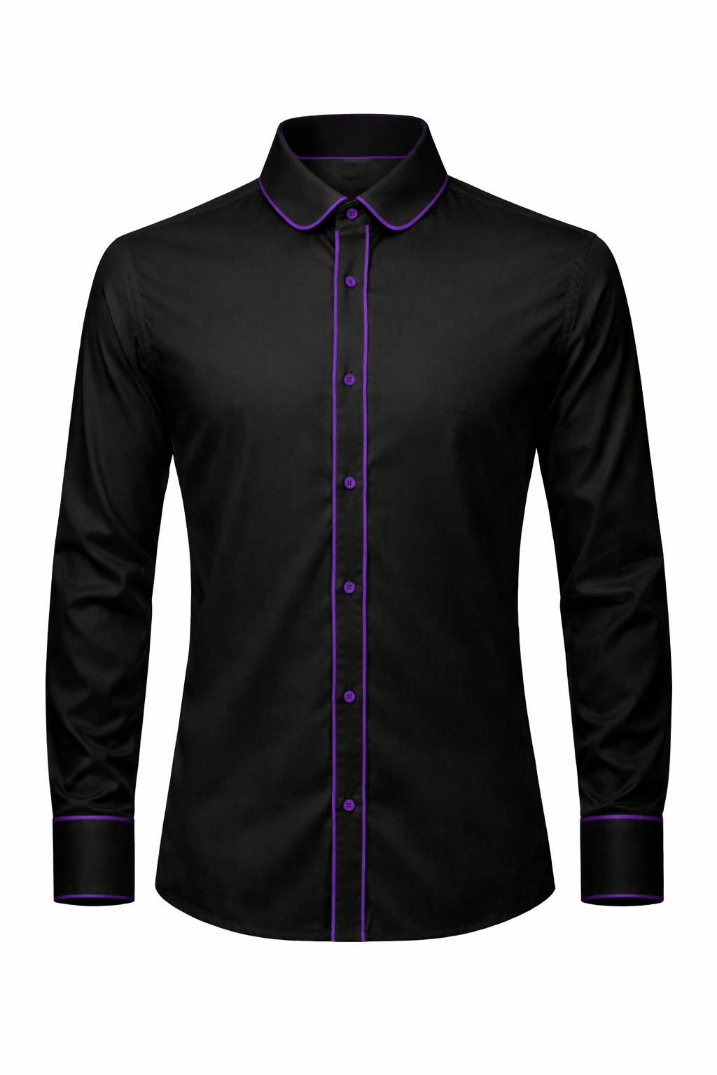 Camisa LENNOX - Línea Negra/Púrpura