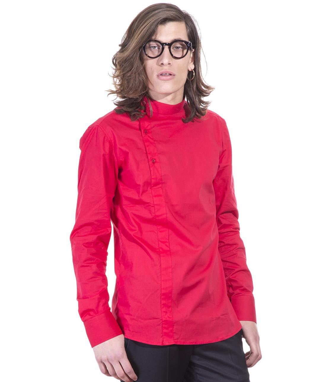 Chemise de barbier rouge