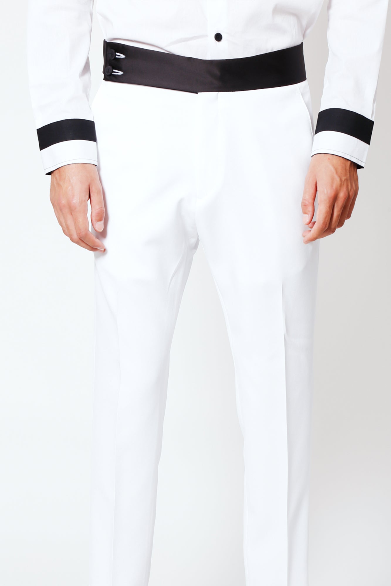 Pantalone PRINCE White/Black - pncldcouture