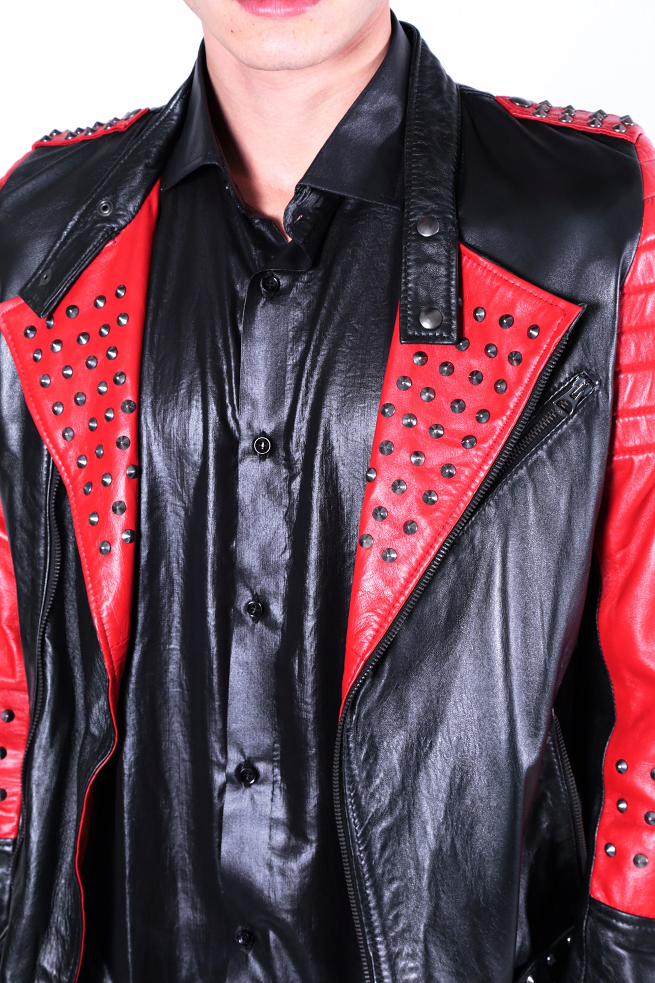 Chiodo BIRMINGHAM - Red/Black Studded