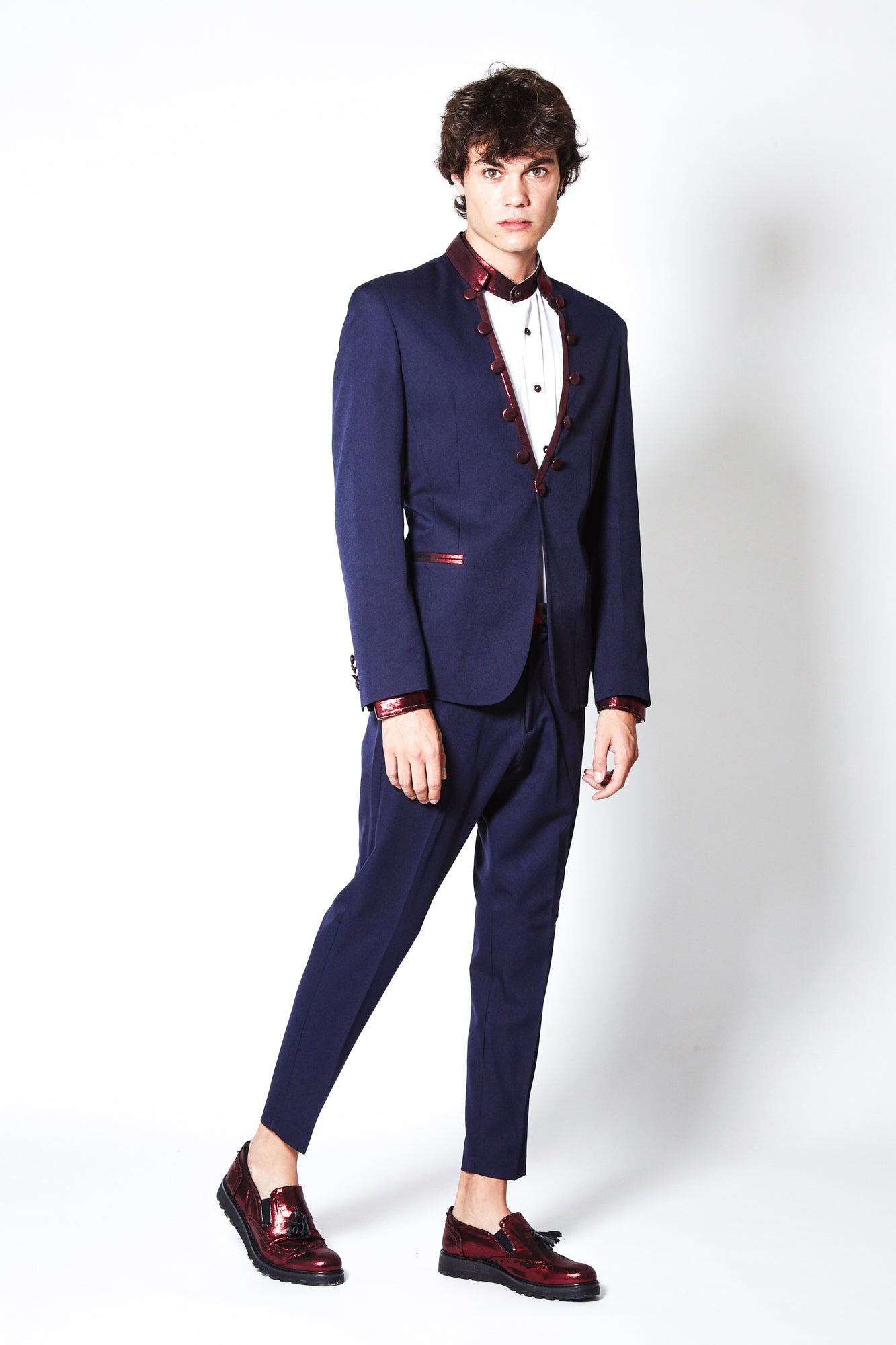 Pantalone PRINCE - Blue/Red - pncldcouture