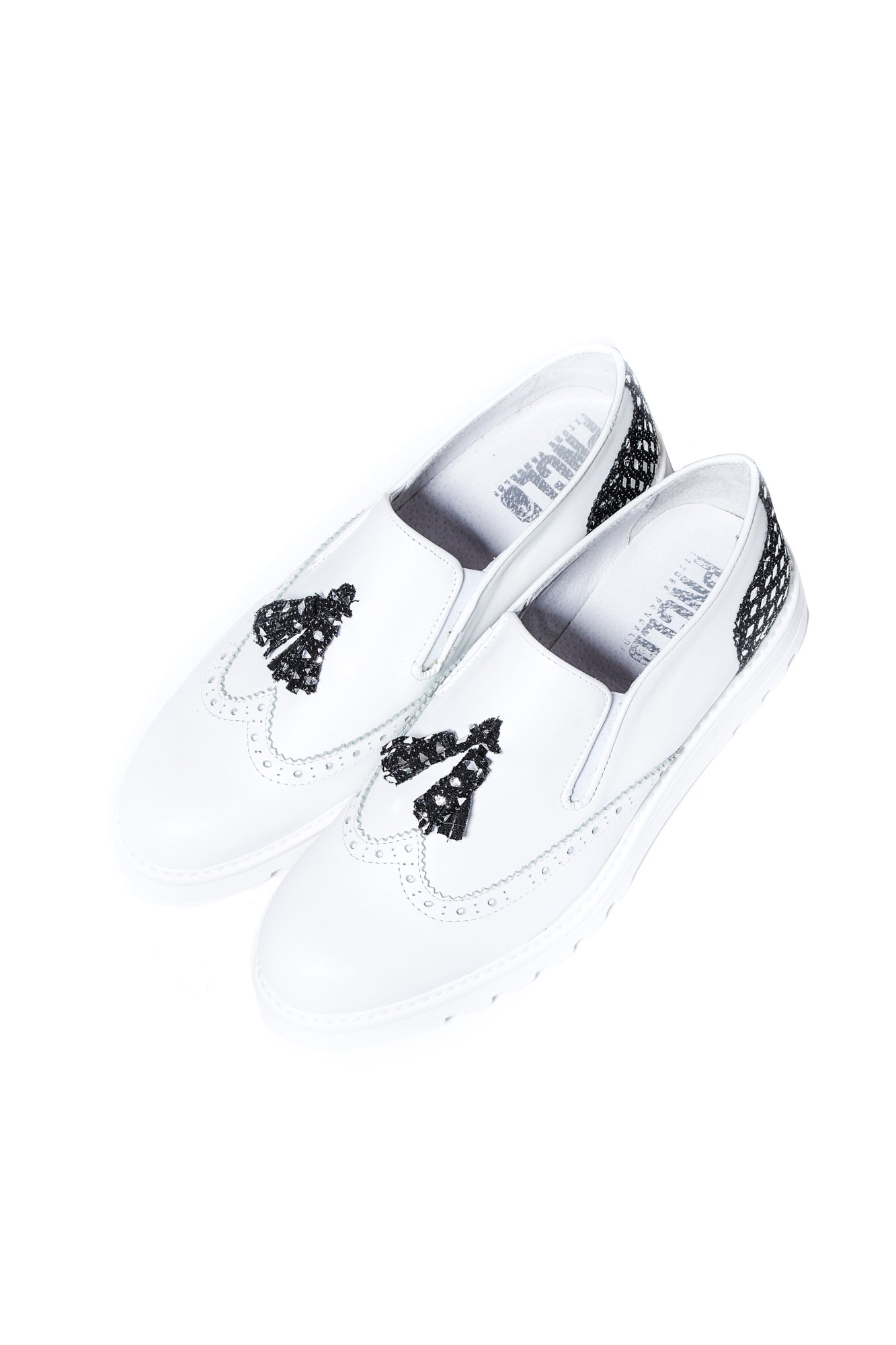 Scarpa WHITE/SILVER GLITTER - pncldcouture