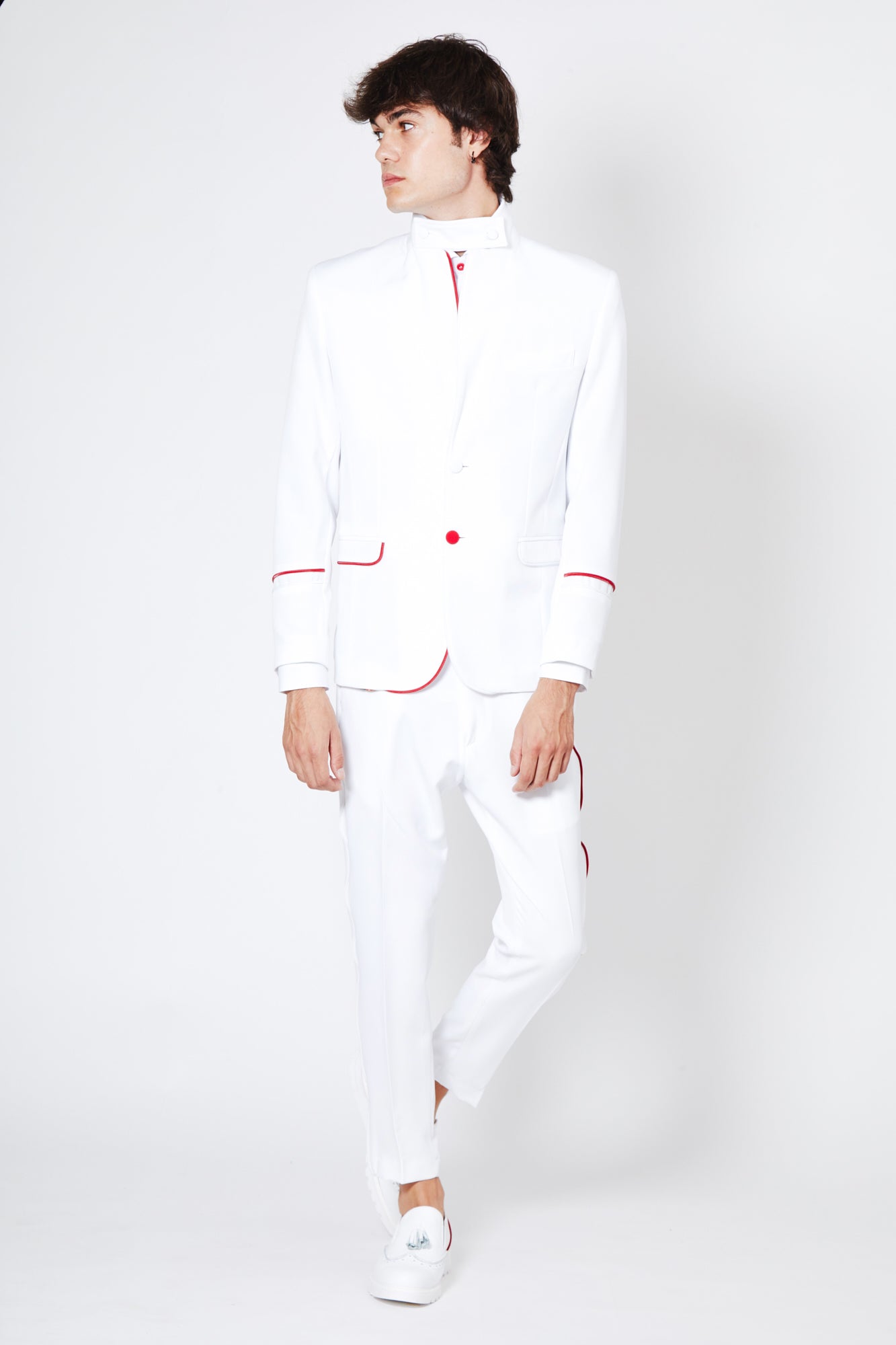 Pantalone BEATLES - White/Red-White - pncldcouture