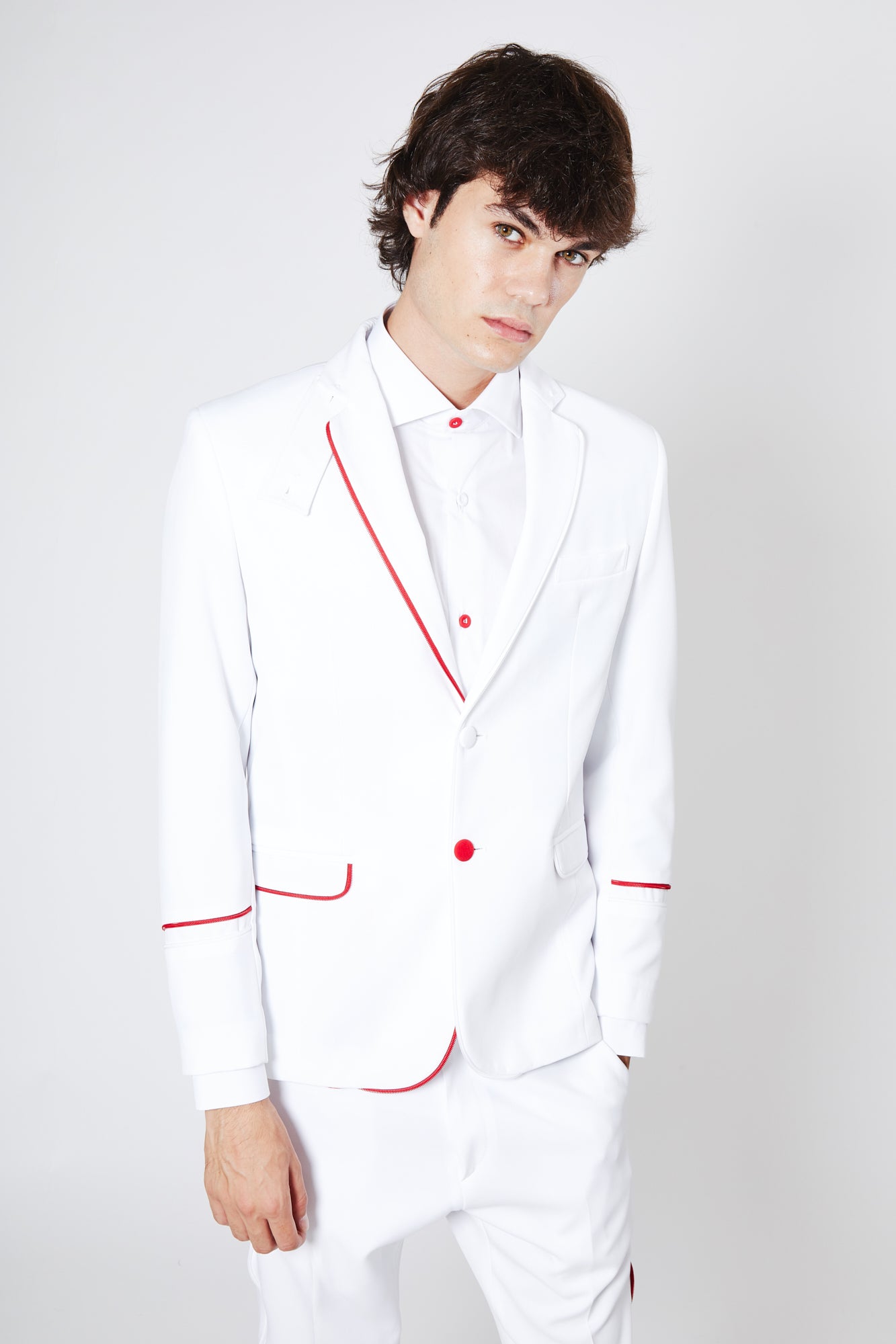 Giacca BEATLES - White/Red-White - pncldcouture