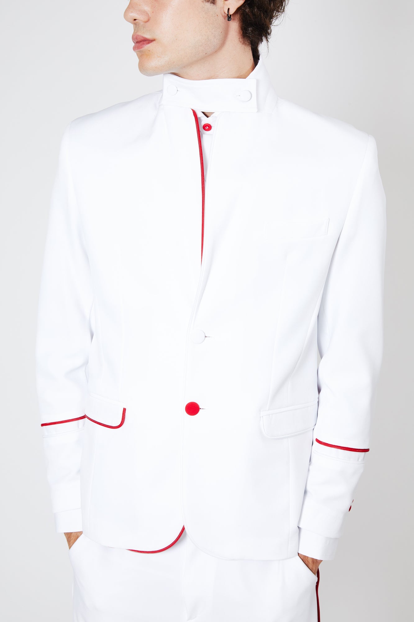 Giacca BEATLES - White/Red-White - pncldcouture