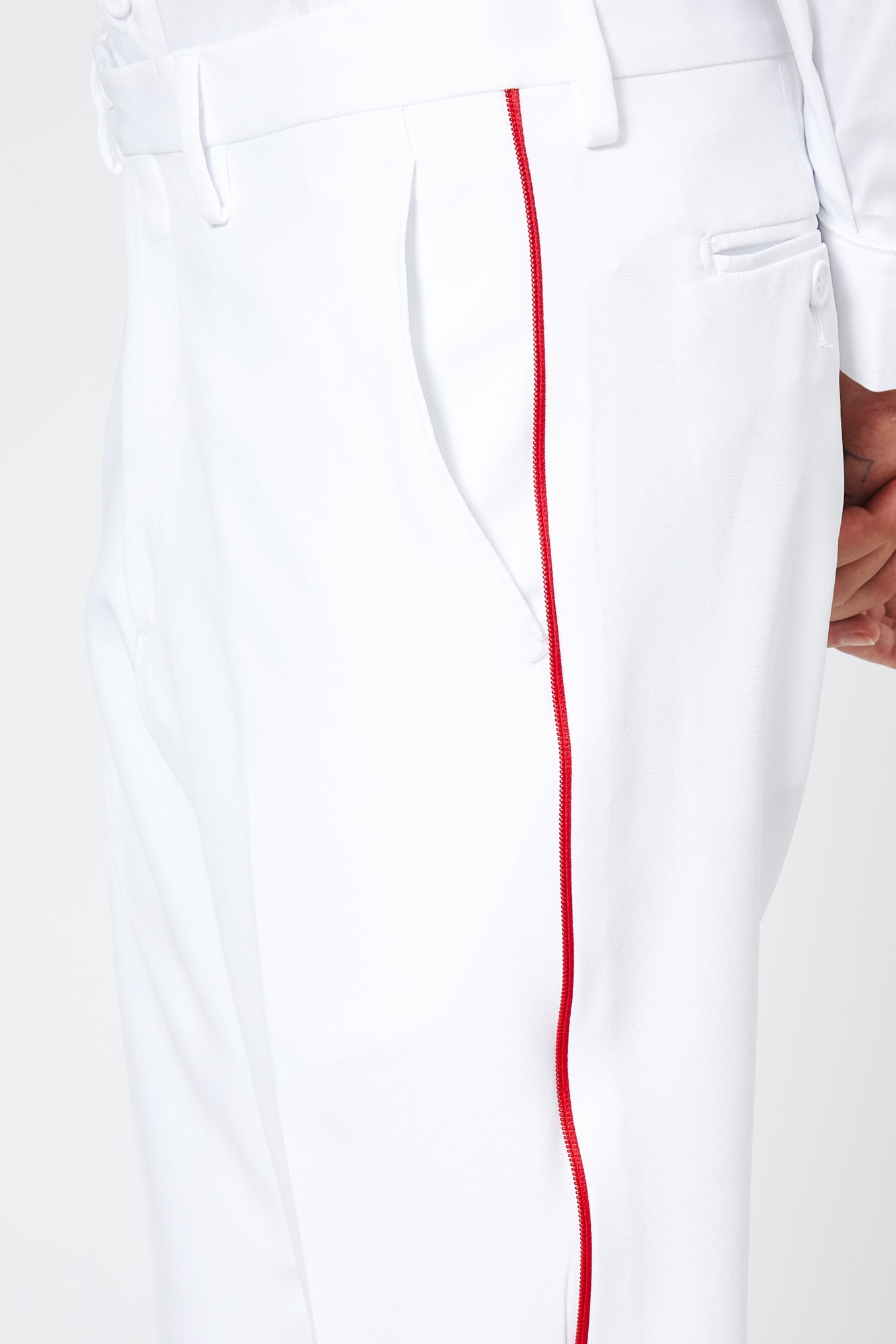 Pantalone BEATLES - White/Red-White - pncldcouture