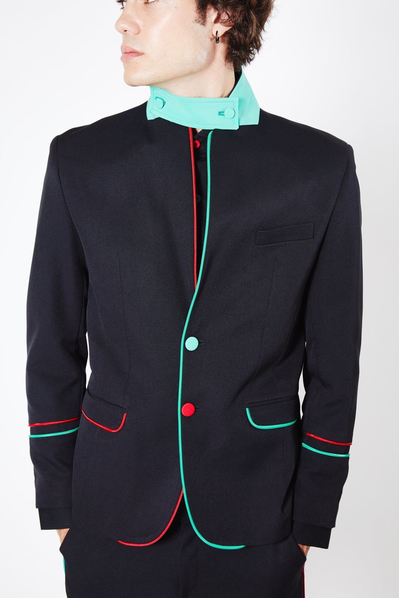 Giacca BEATLES - Black/Red-Green - pncldcouture