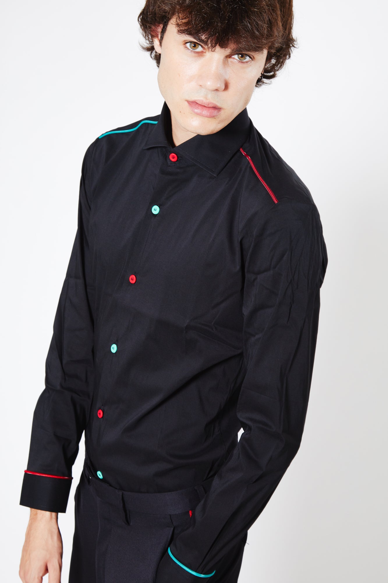 Camicia BEATLES - Black/Red-Green CN - pncldcouture