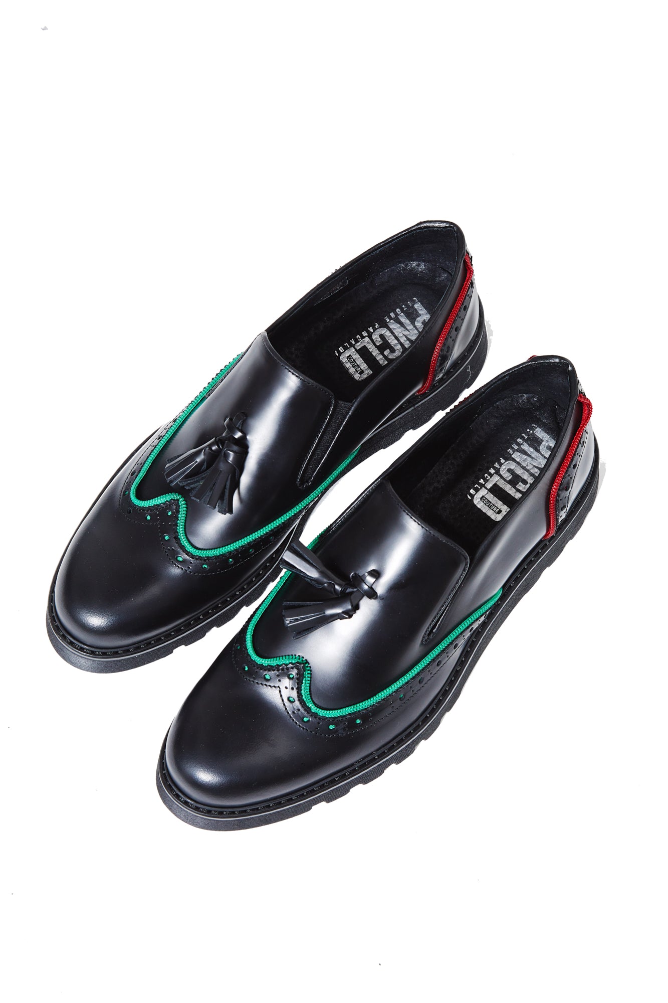 Scarpa BEATLES Black - Red/Green - pncldcouture