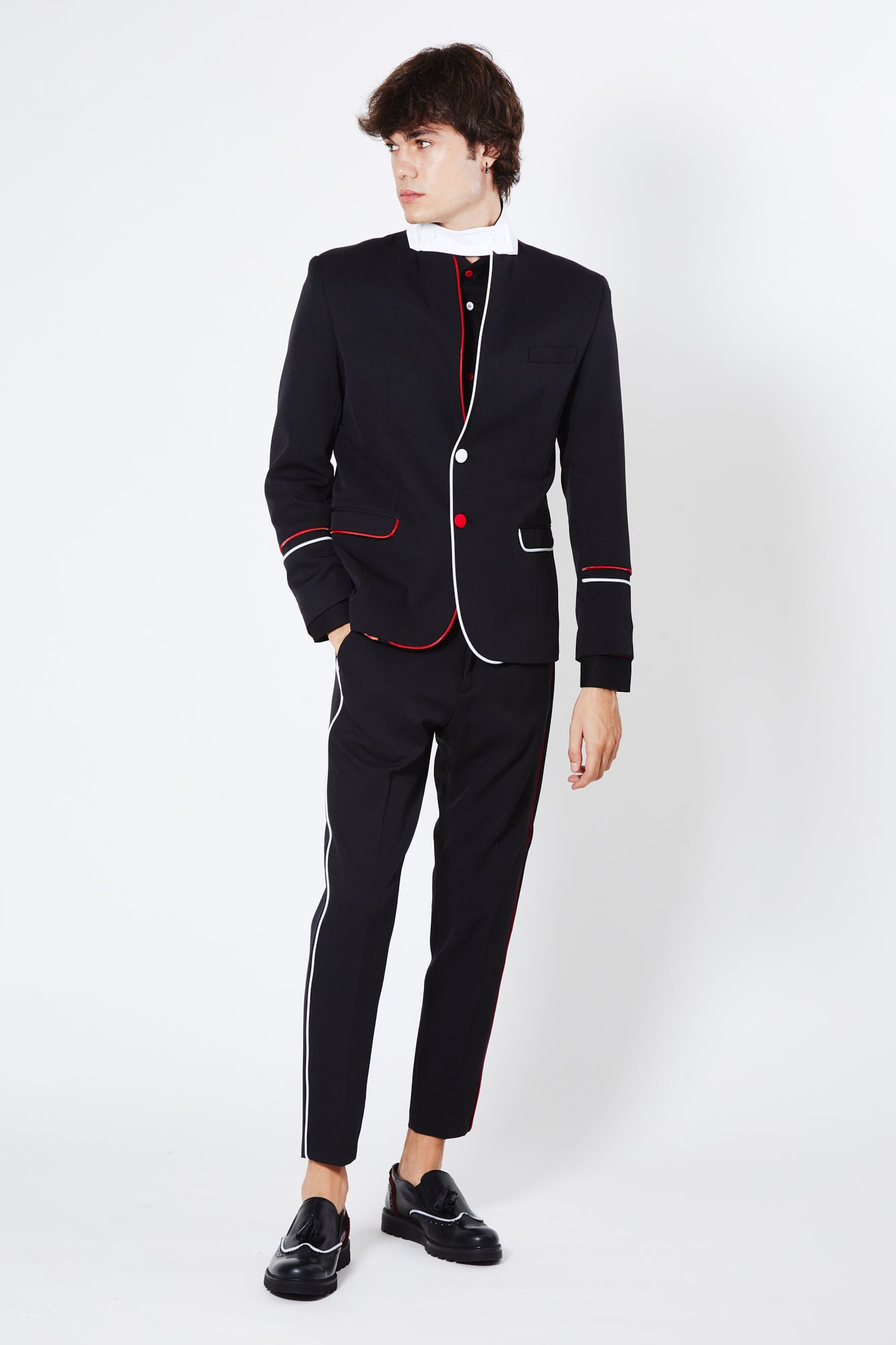 Pantalone BEATLES - Black/Red-White - pncldcouture