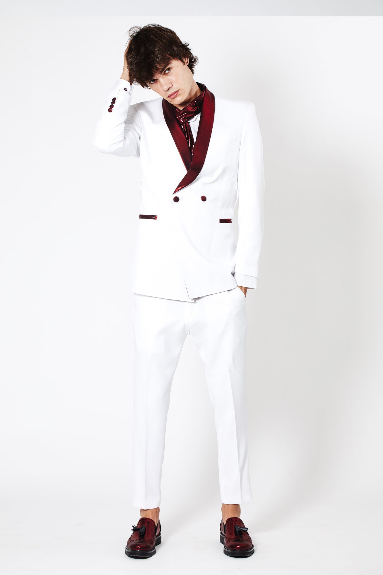 Giacca PRINCE - White/Red - pncldcouture