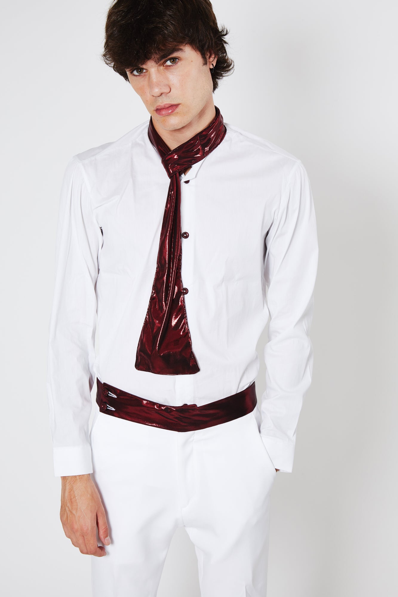 Camicia PRINCE - White/Red - pncldcouture