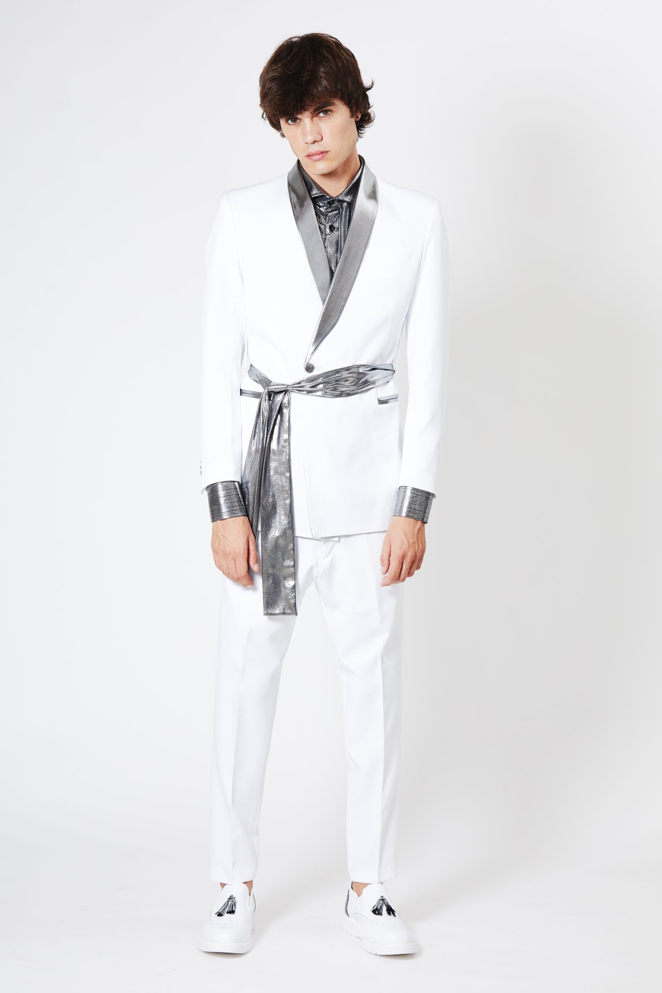 Giacca PRINCE - White/Silver - pncldcouture