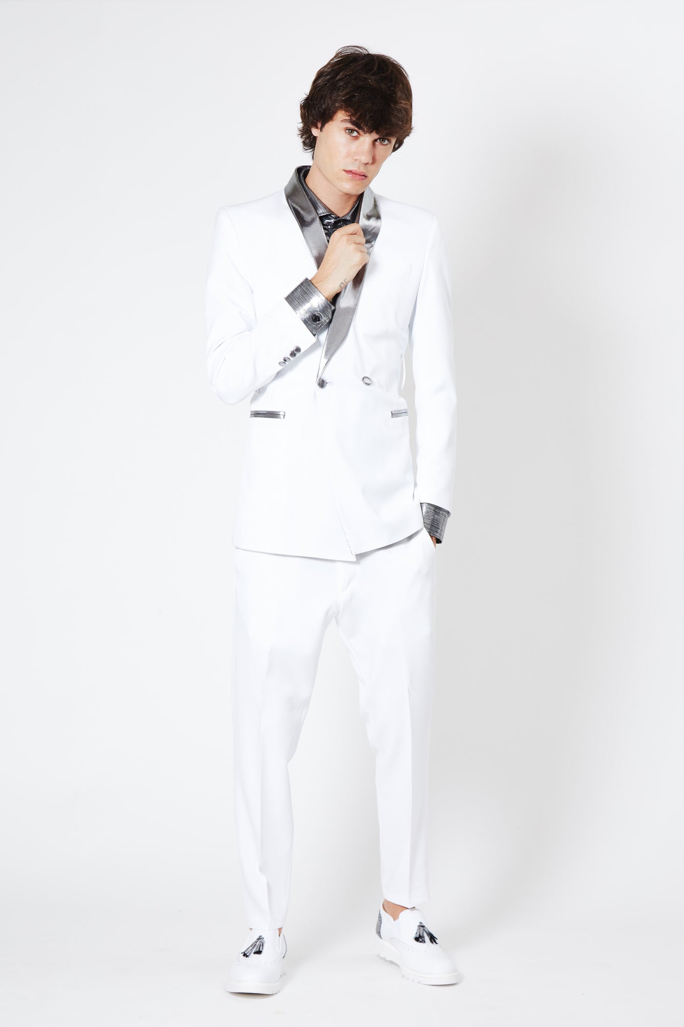 Giacca PRINCE - White/Silver - pncldcouture