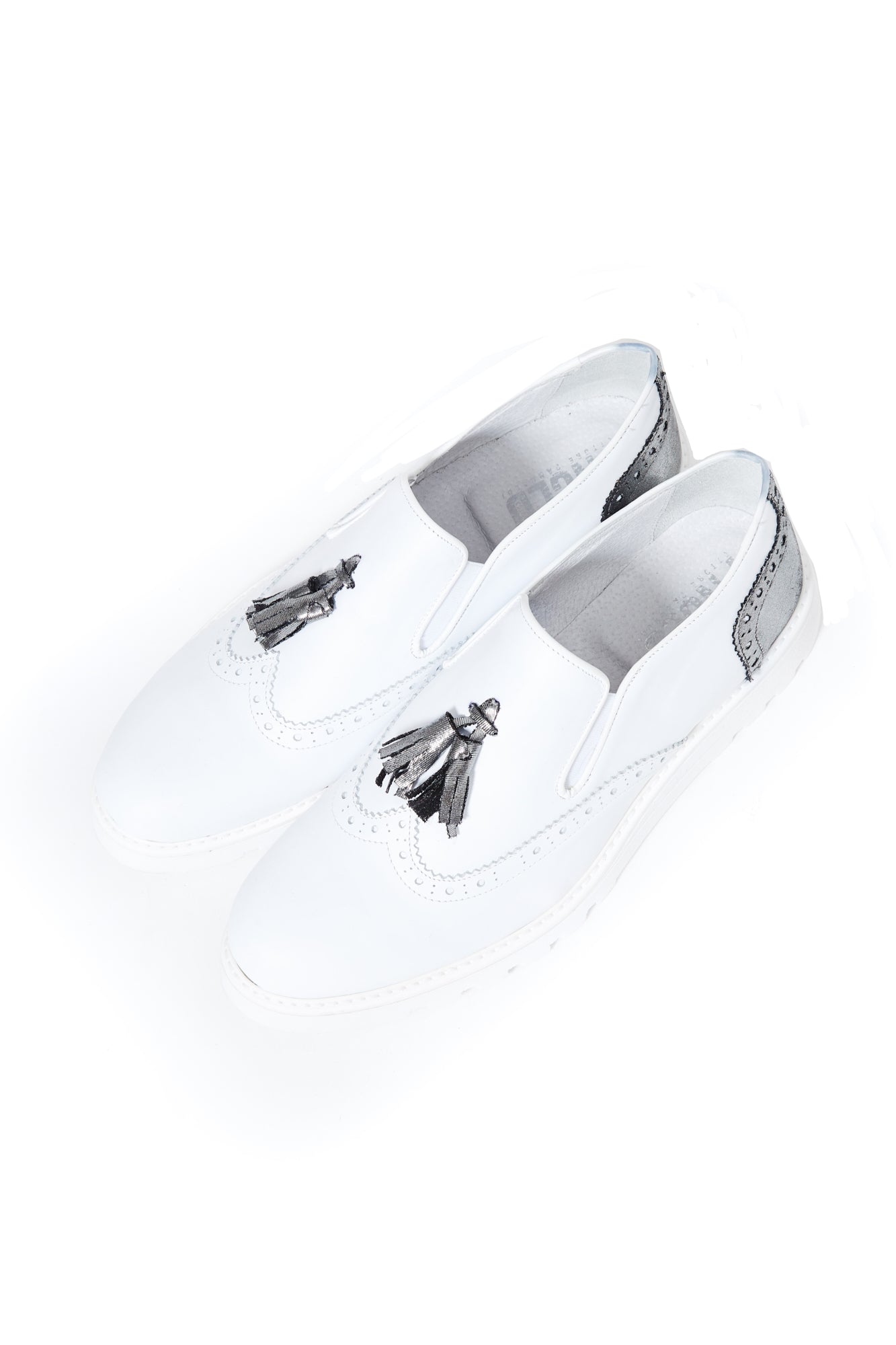 Scarpa WHITE/SILVER - pncldcouture