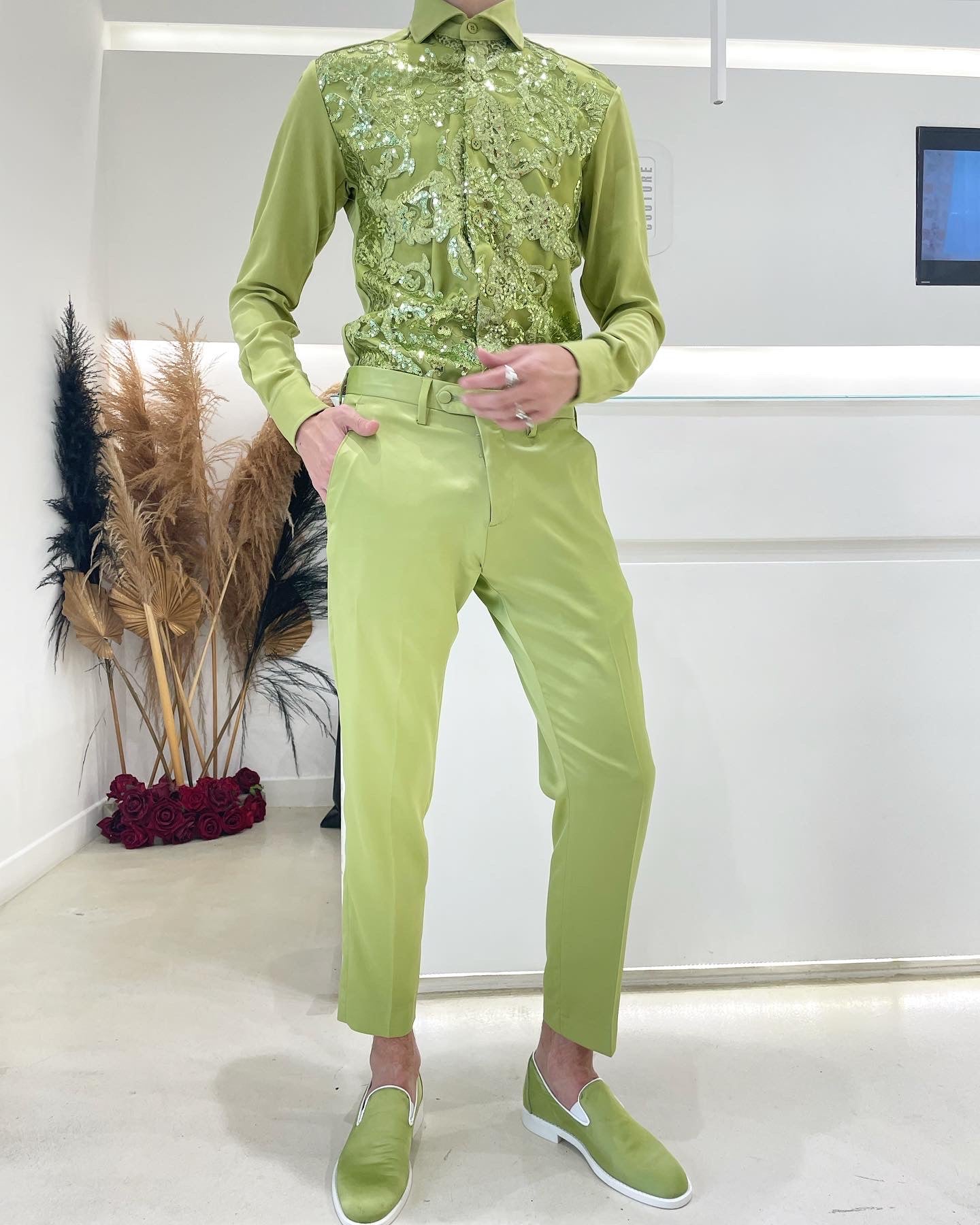 Camicia KOLORS - Green Acid Tulle