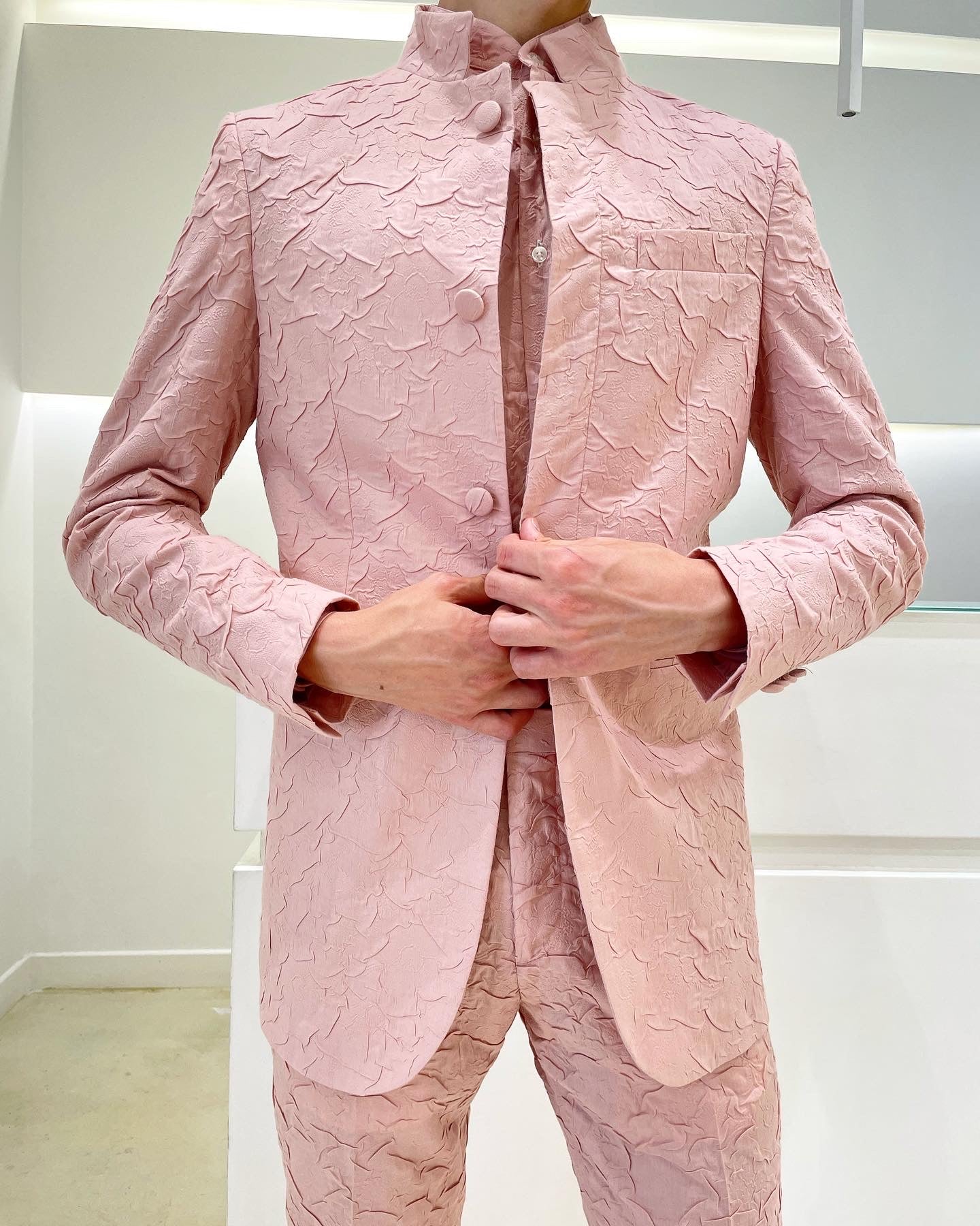 Chaqueta GENESIS - Rosa arrugada