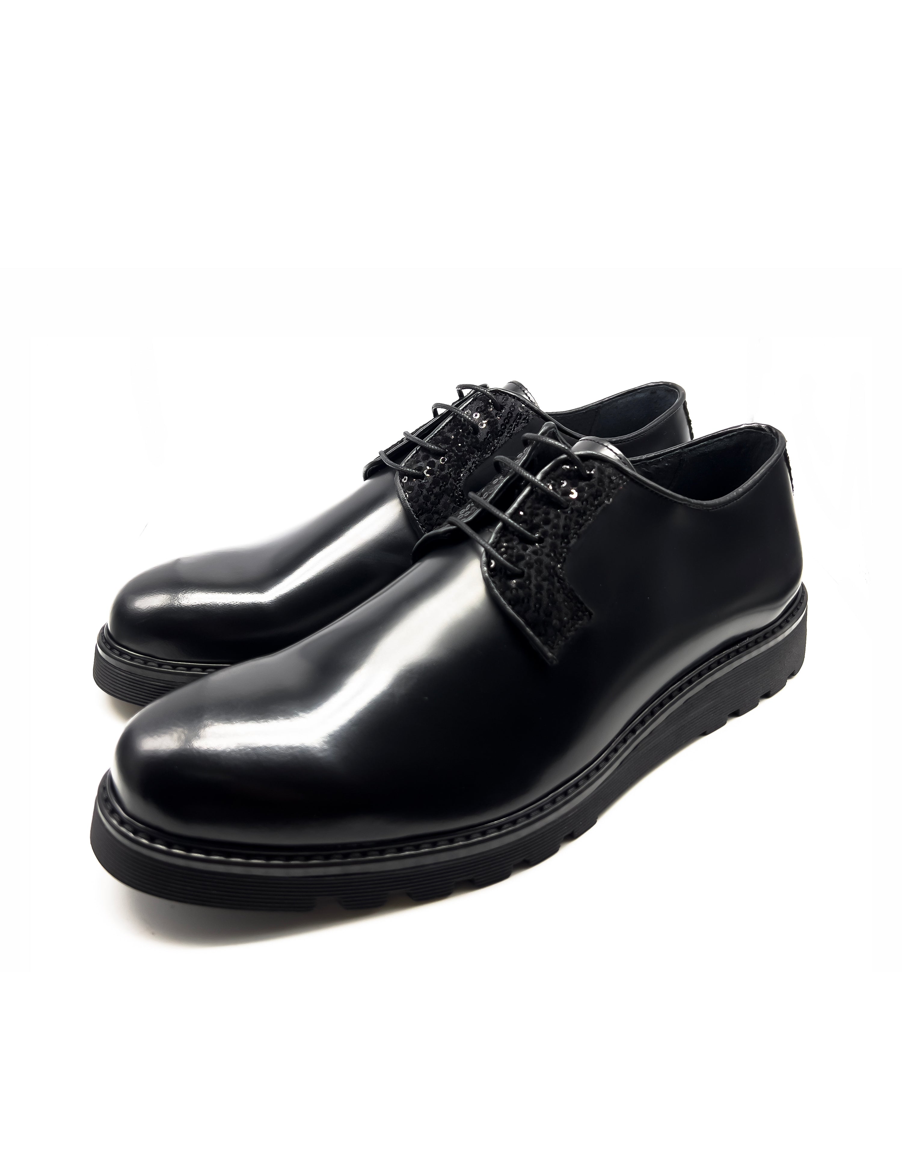 Zapato CREED - Inserto de lentejuelas negro/negro