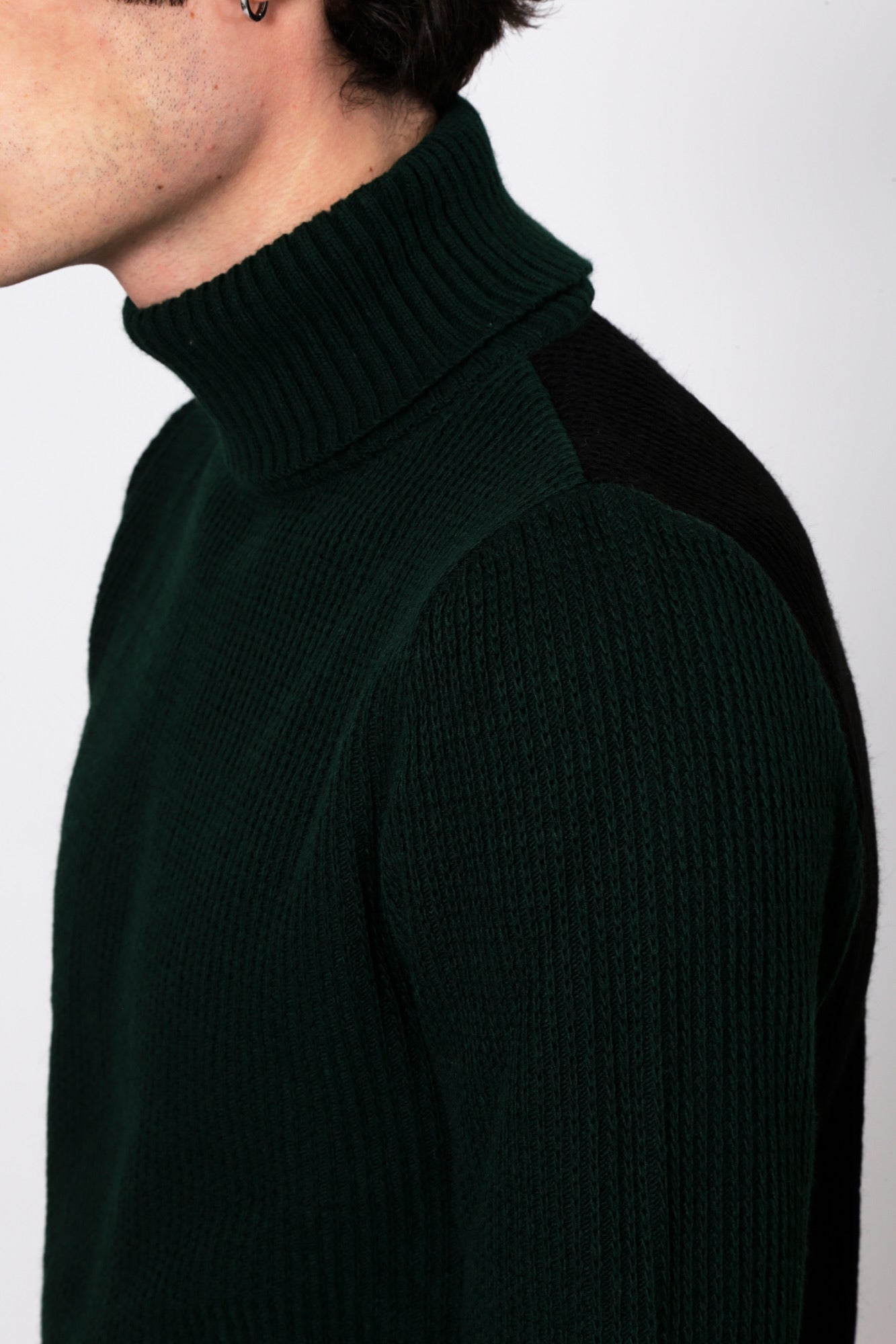 Pull STREISAND - Vert foncé/Noir