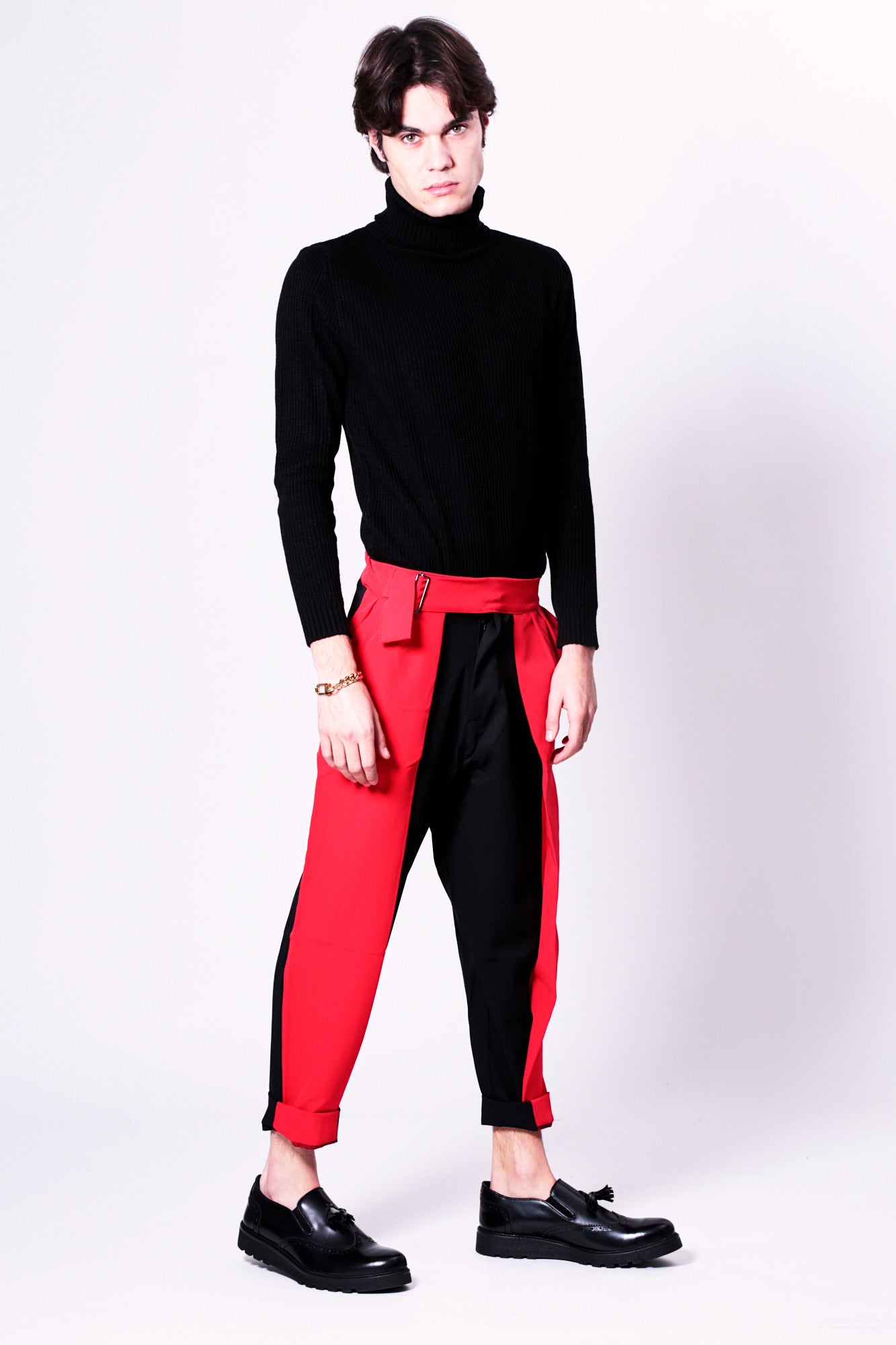 Pantalon SHAGGY - Noir/Rouge