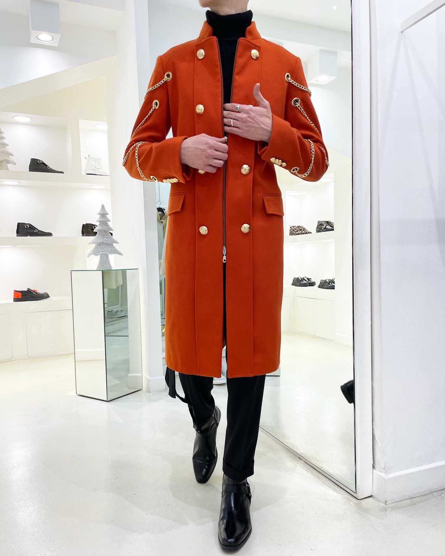 Manteau CLOONEY - Chaine Or Orange