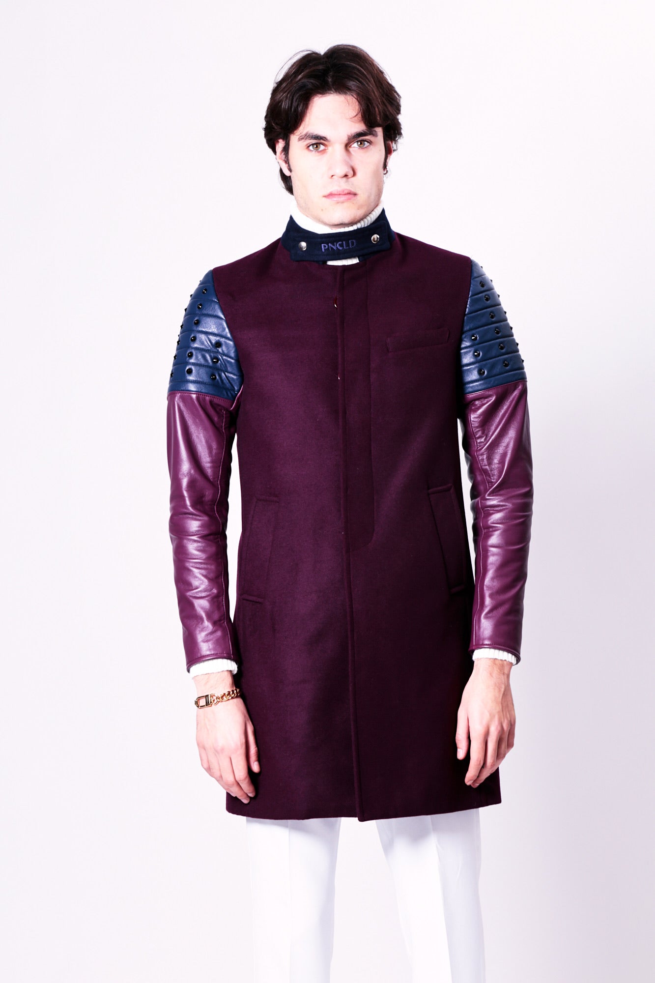 Cappotto DOWNEY - Grape/Blue Leather