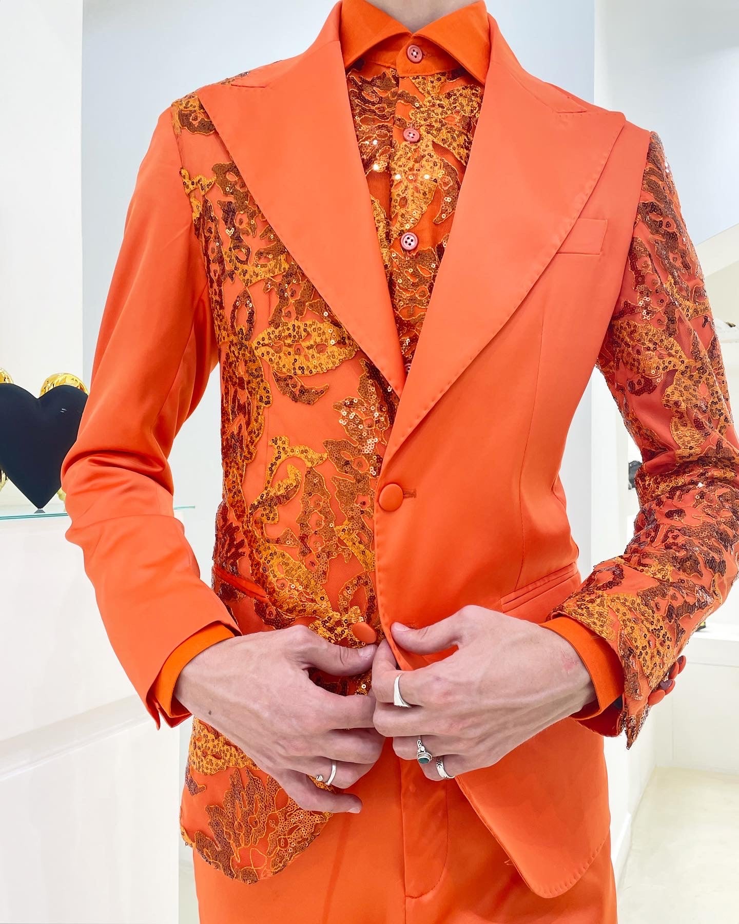 Veste ELTON JOHN - Tulle Satiné Orange