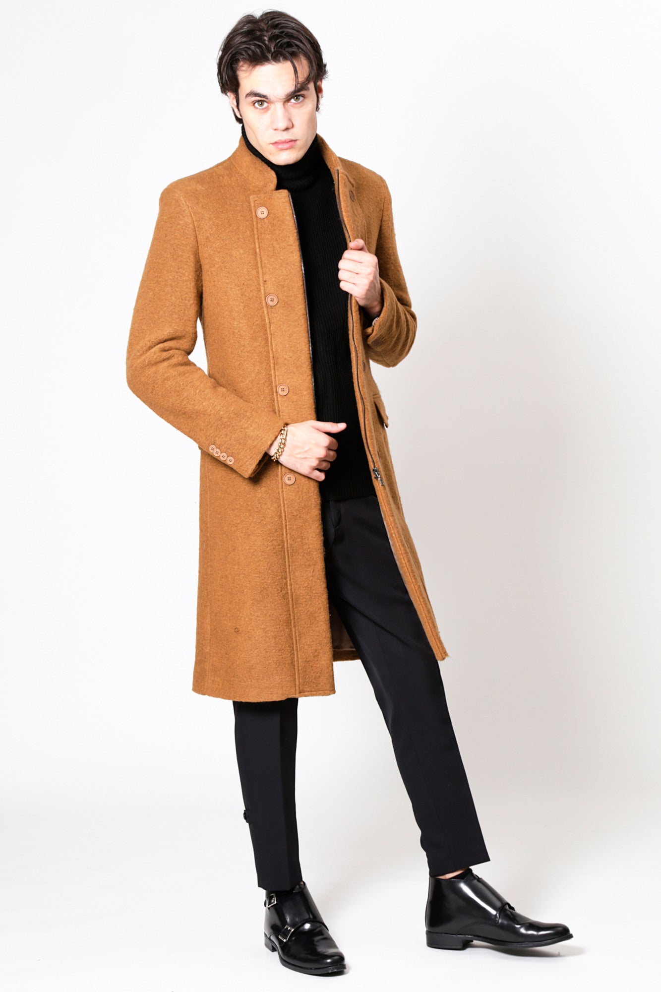 Cappotto CLOONEY - Beige Boiled Wool