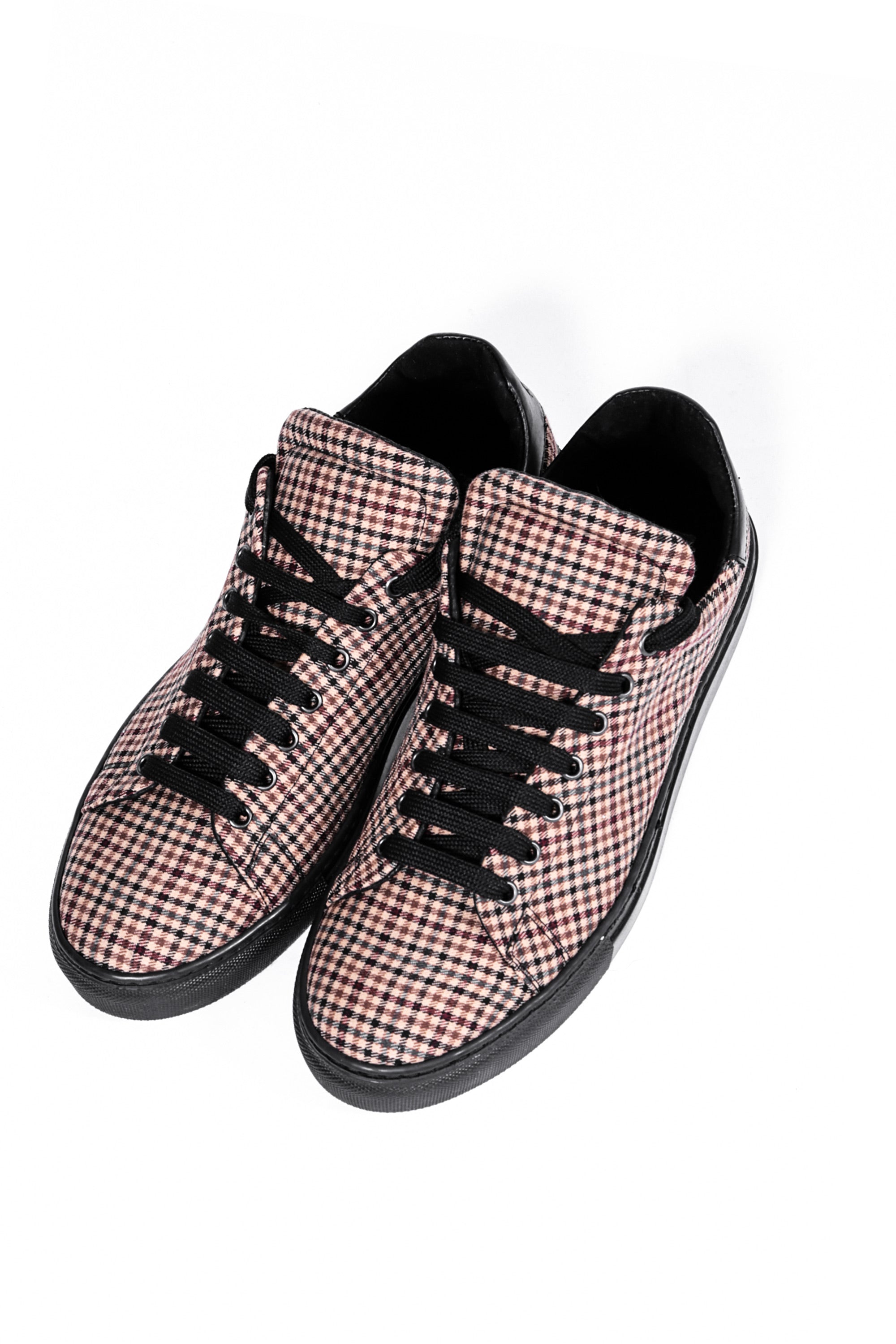 Zapatilla SMITH - Cuadrado Beige/Rojo