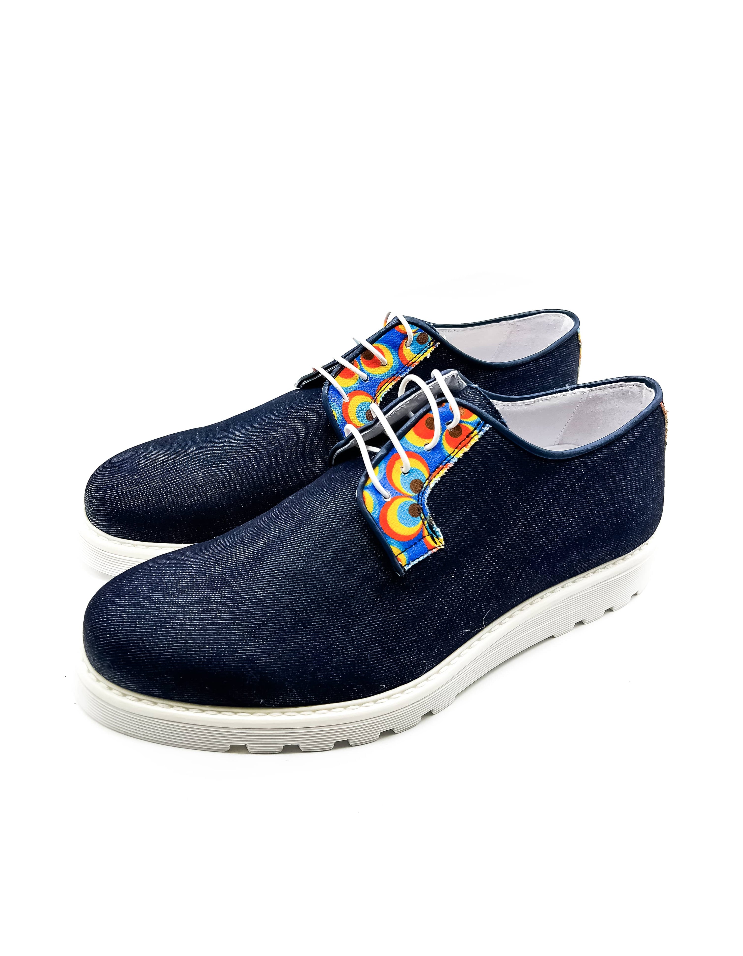 Chaussures CREED - Jeans Orange/Bleu Spirale