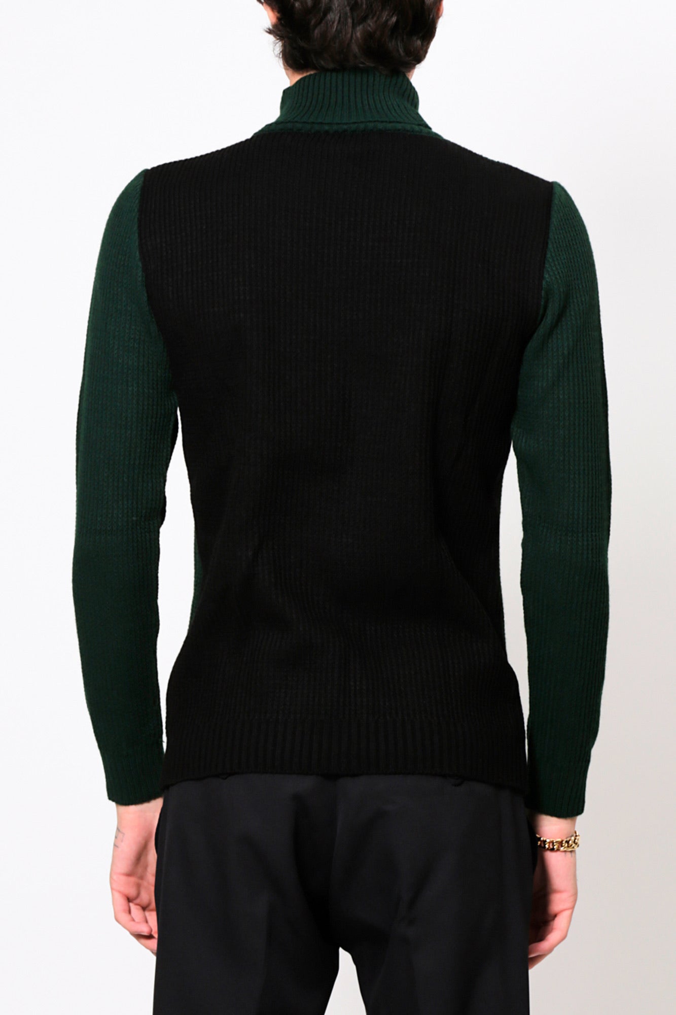 Pull STREISAND - Vert foncé/Noir