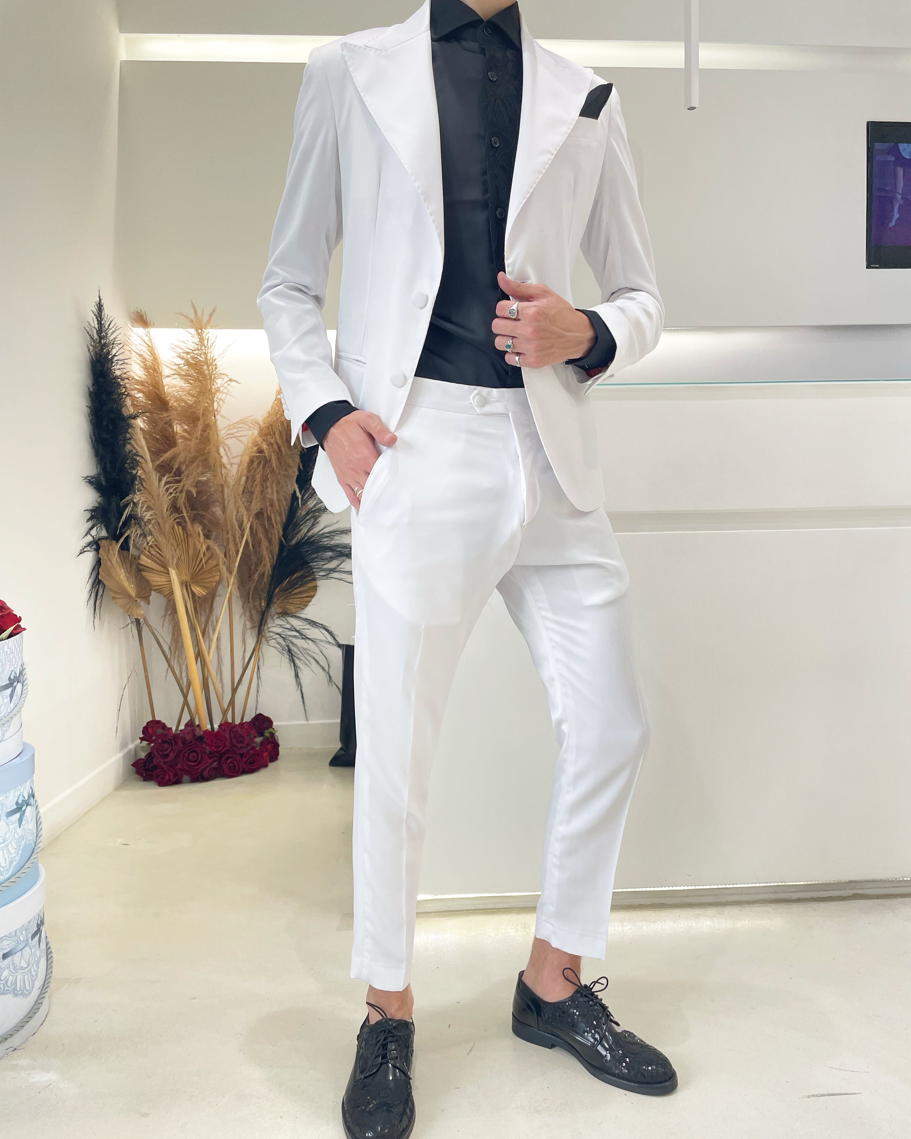 Pantalone SOLER - White Satin